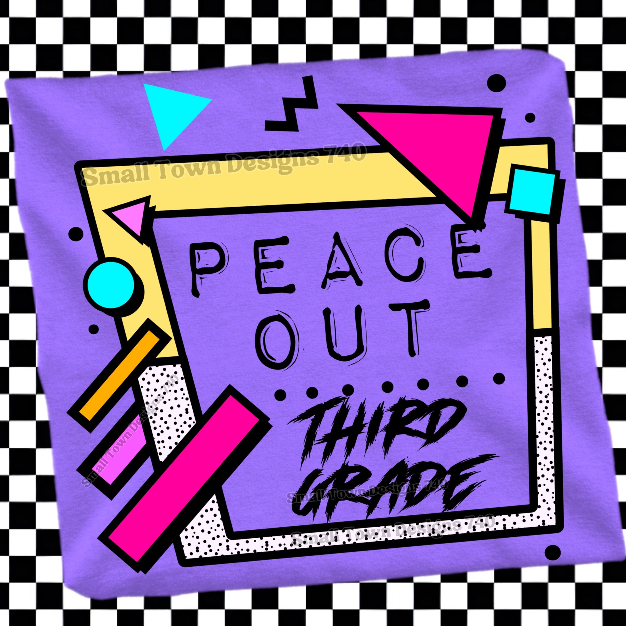 DTF PRINT - Back to School Third Grade Peace Out Main image