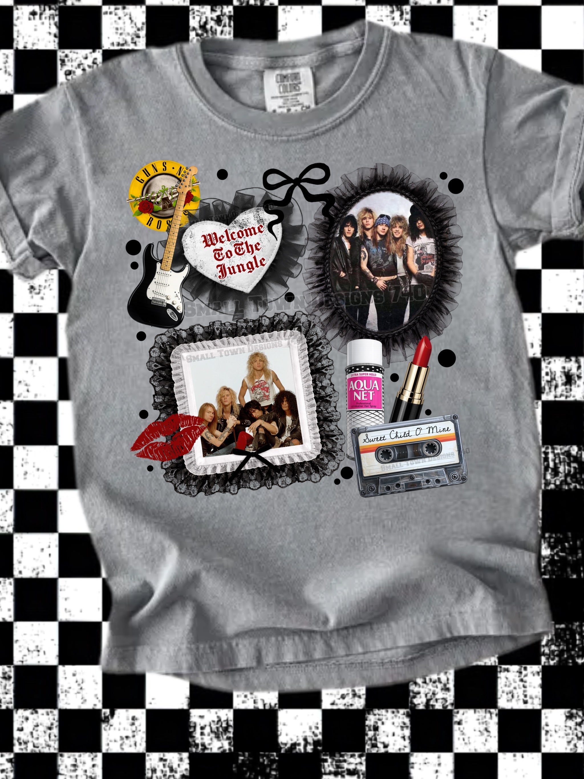 DTF Print Guns N Roses Collage