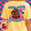 DTF PRINT Dog Days T-Shirt Brown Dachshund
