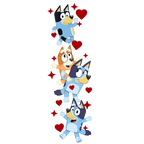 DTF Print-Bluey Valentine with sleeve design