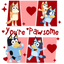 DTF Print-Bluey Valentine with sleeve design