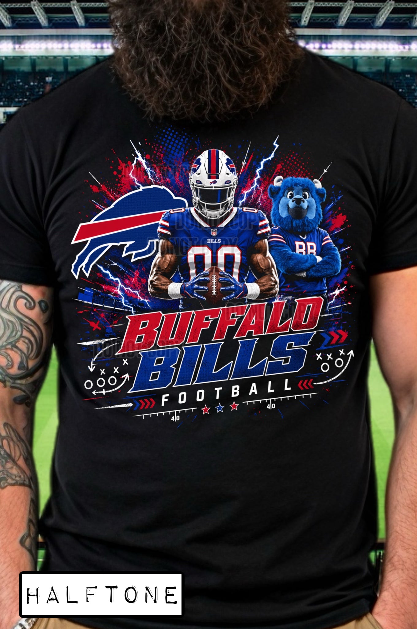 DTF PRINT Halftone Buffalo Bills Main image