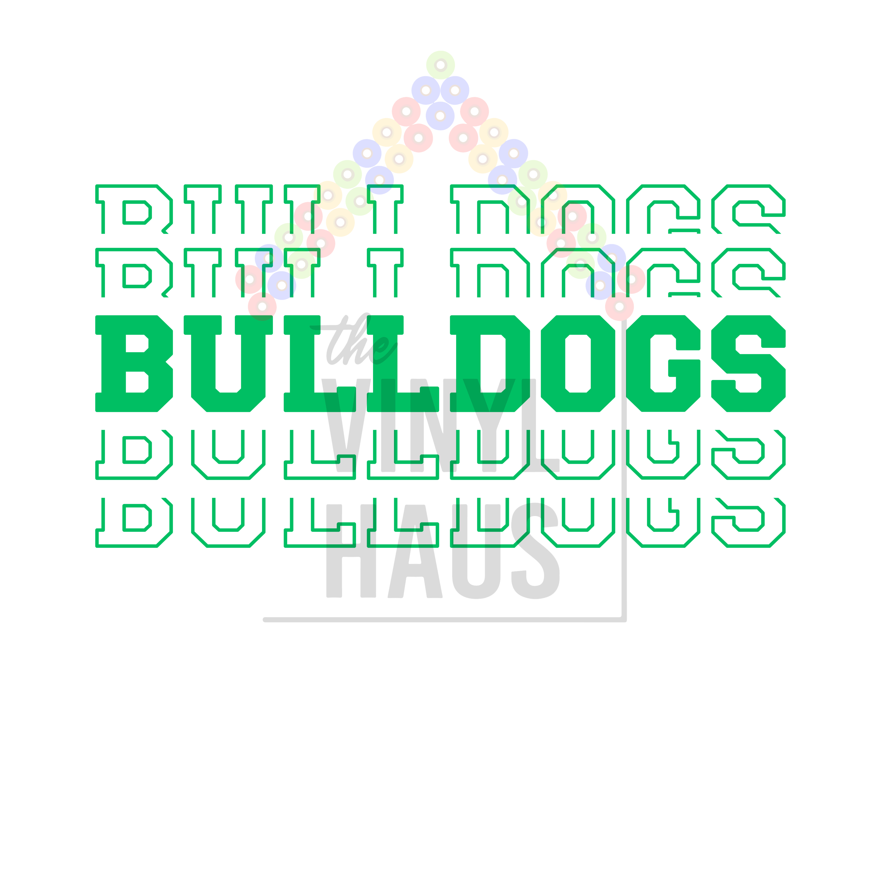 School Logos DTF- Bulldogs Stacked