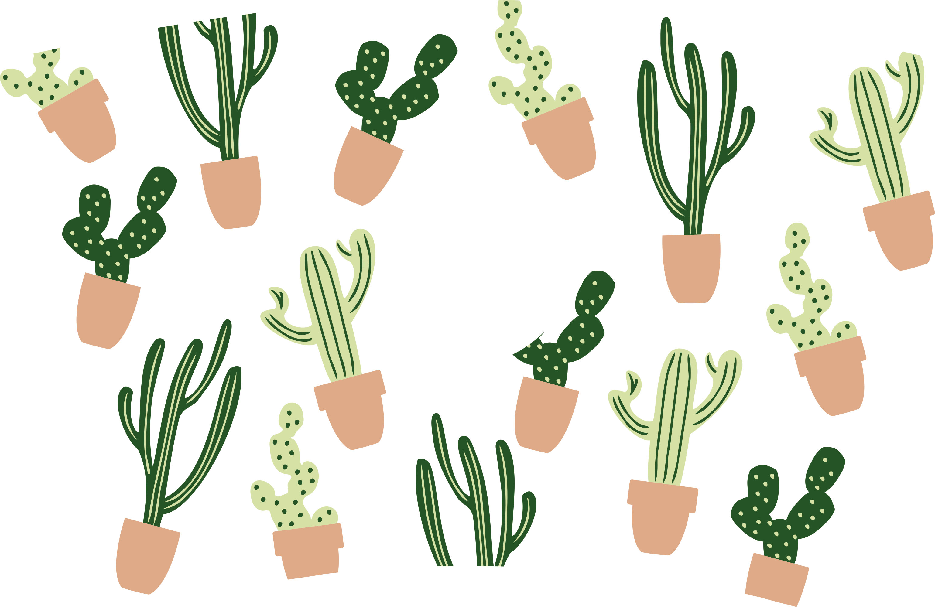 Venti Cold Cup 24 oz Vinyl Wrap - Cacti - The Vinyl Haus Main image