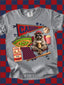 DTF PRINT Cardinals Pennant Raccoon