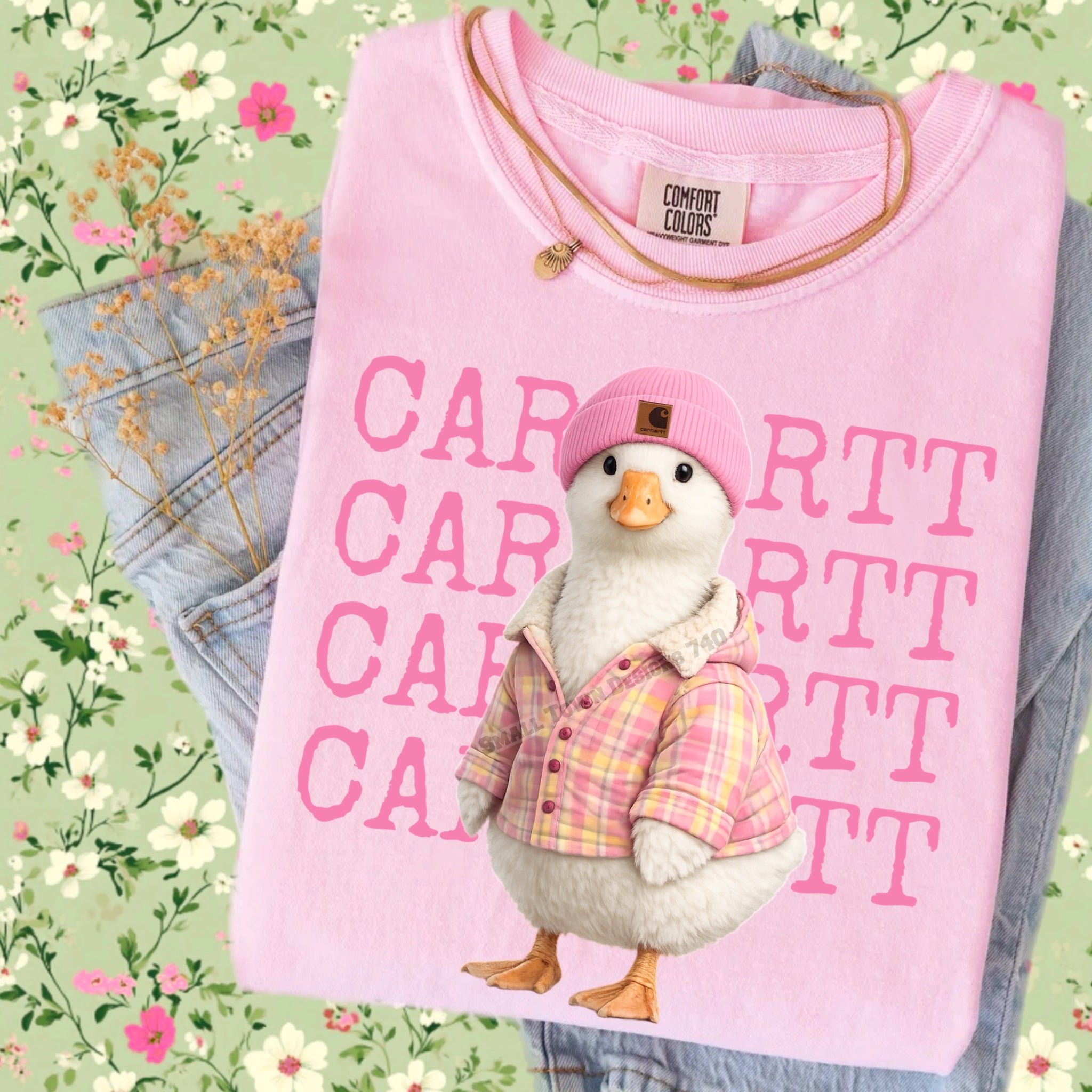DTF Print Carhartt Duck Pink