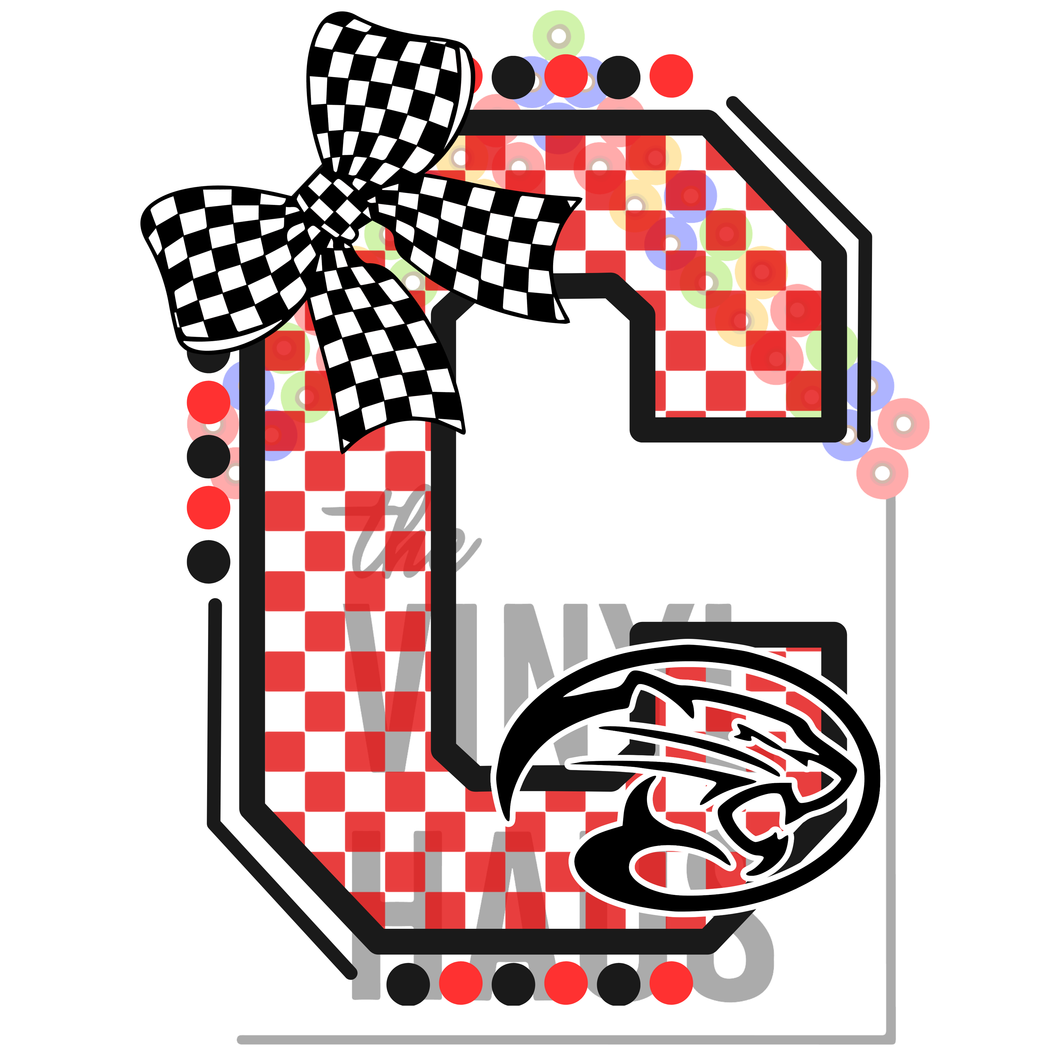 School Logos DTF- Cougars Gingham