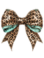DTF Print-Cheetah Teal Bow Glitter