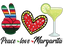 HTV Prints -Peace Love Margarita - The Vinyl Haus