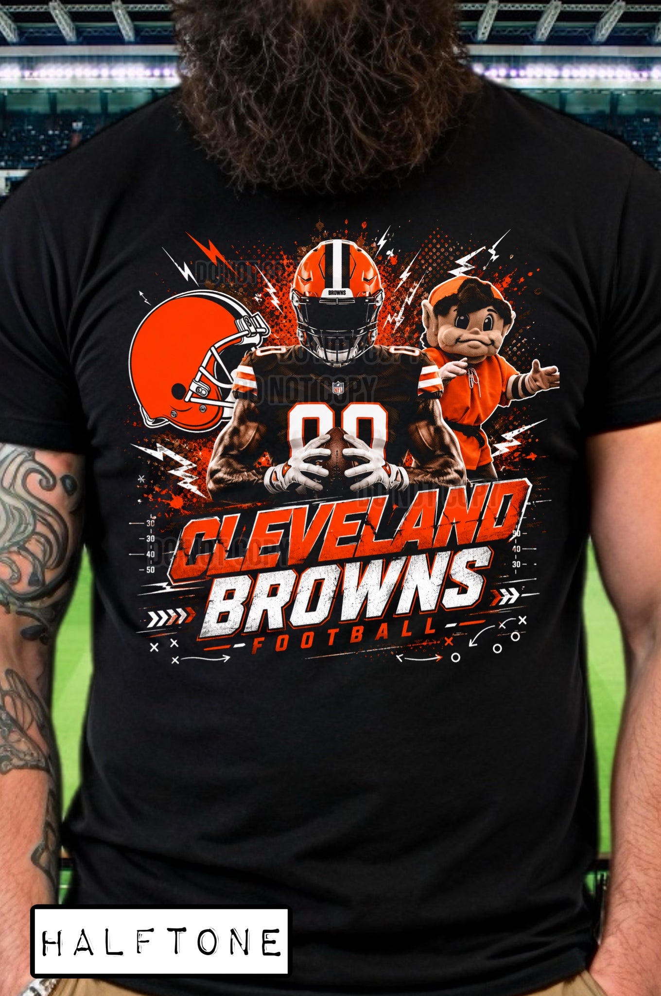 DTF PRINT Halftone Cleveland Browns Main image