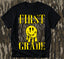DTF PRINT - Back to School First Grade Dripping Smiley Face