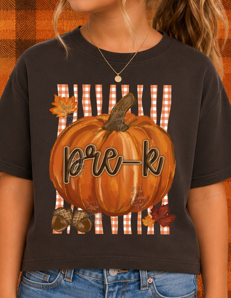 DTF PRINT - Back to School Pre-K Pumpkin Fall Main image