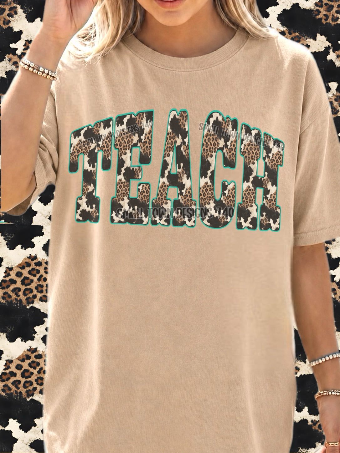 DTF PRINT - Back to School Teach Animal Print Main image