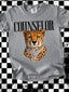 DTF PRINT - Back to School Counselor Leopard Diamond Necklace