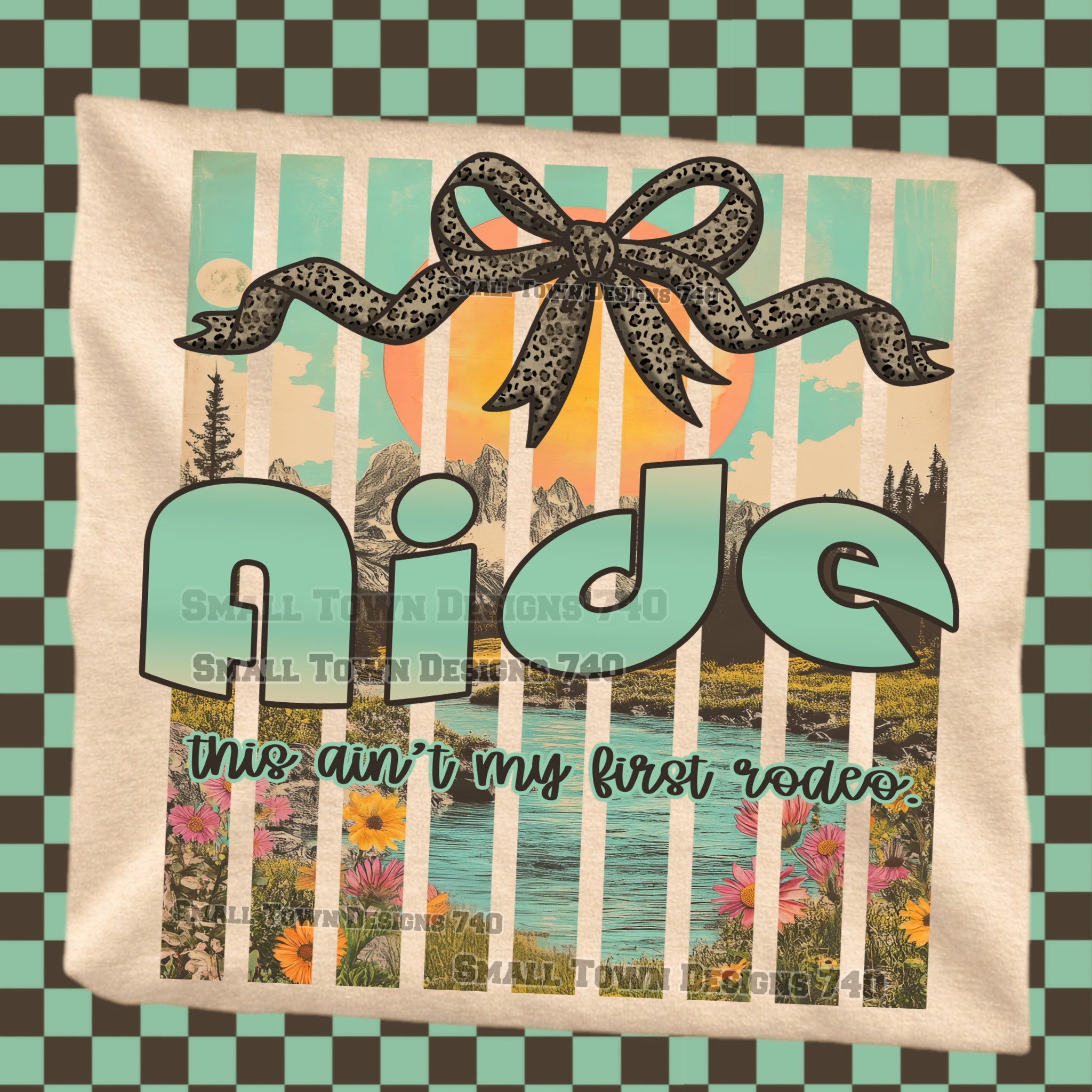DTF PRINT - Back to School Aide Animal Print Bow Not My First Rodeo Main image