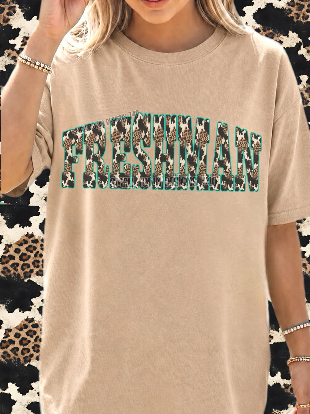 DTF PRINT - Back to School Freshman Animal Print
