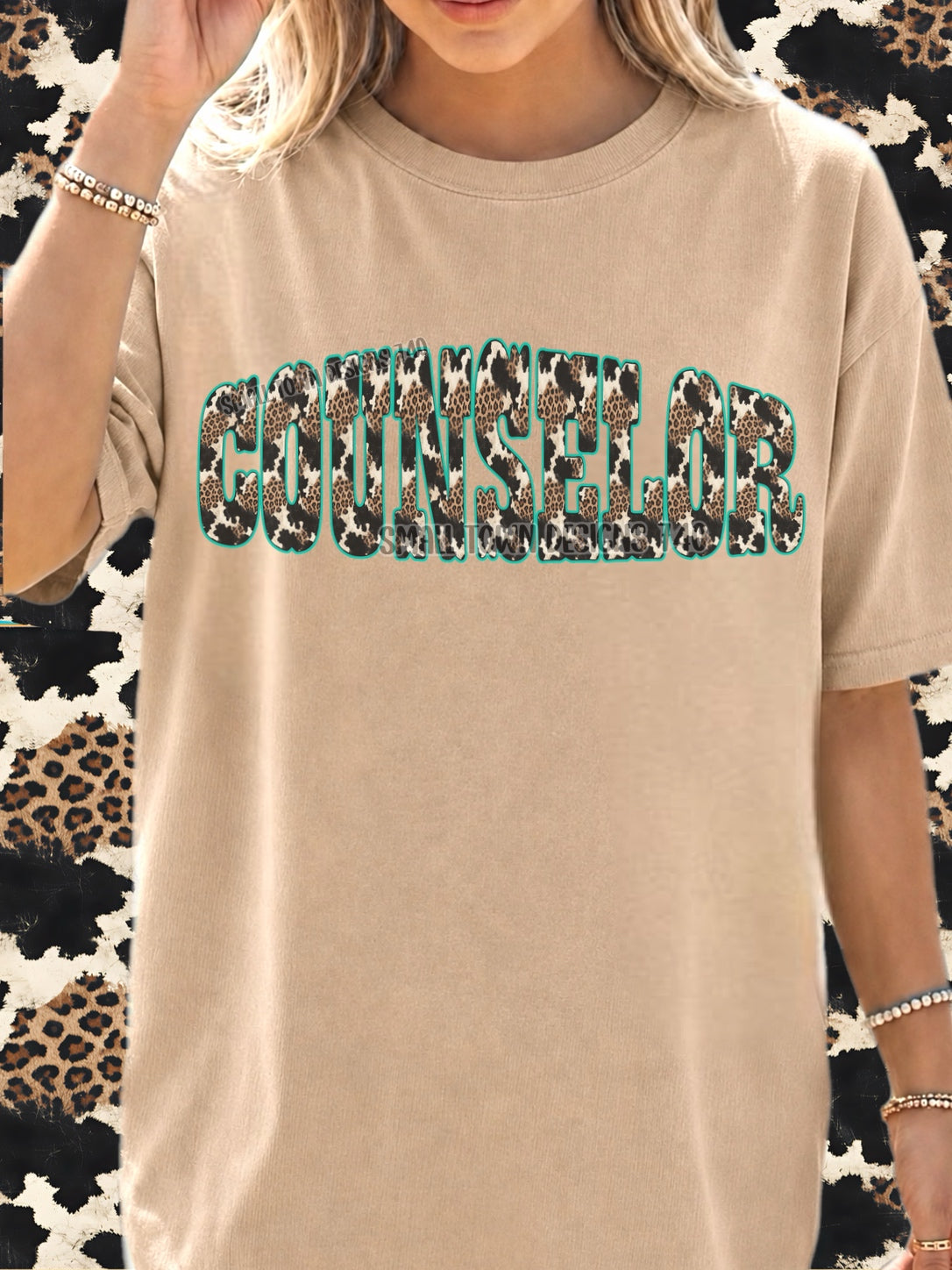 DTF PRINT - Back to School Counselor Animal Print Main image