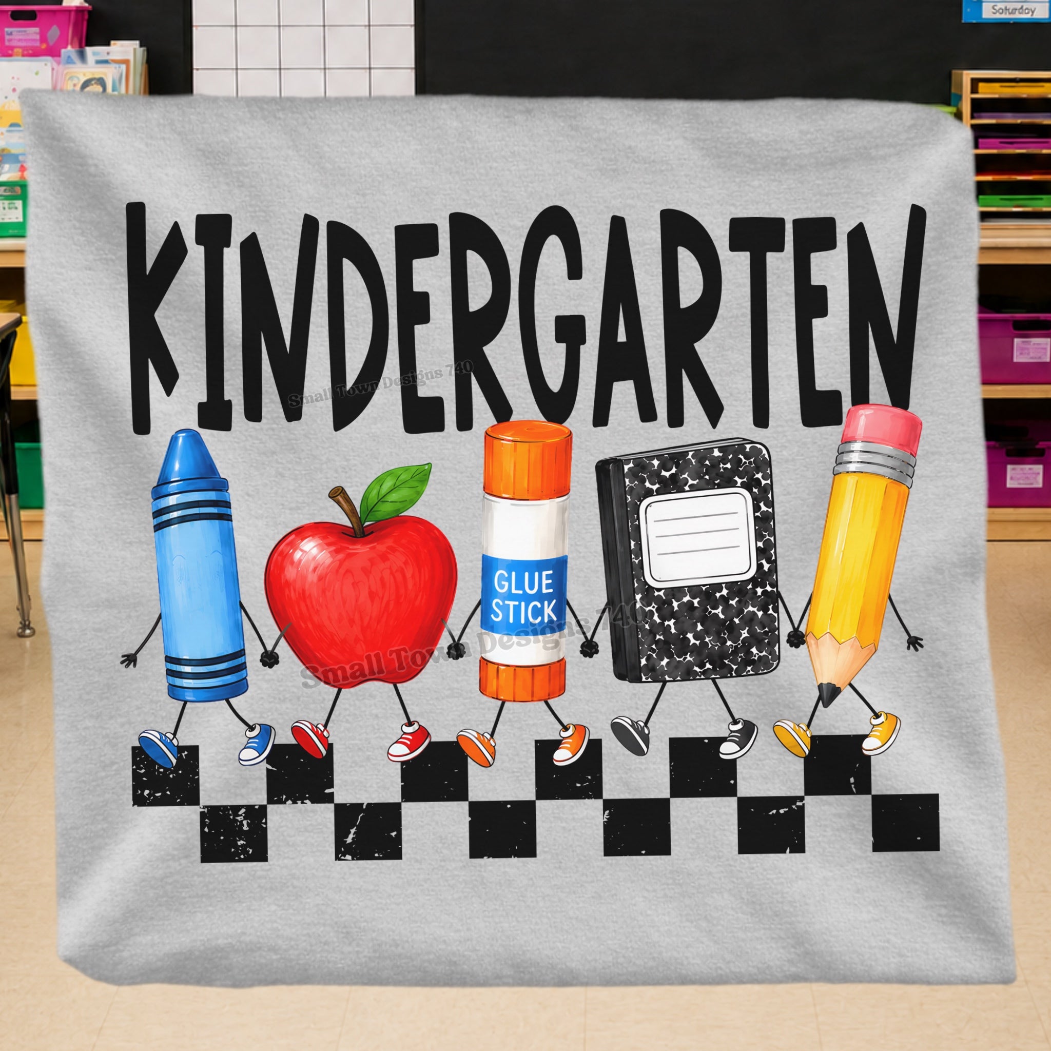 DTF PRINT - Back to School Kindergarten Walking School Tools Main image