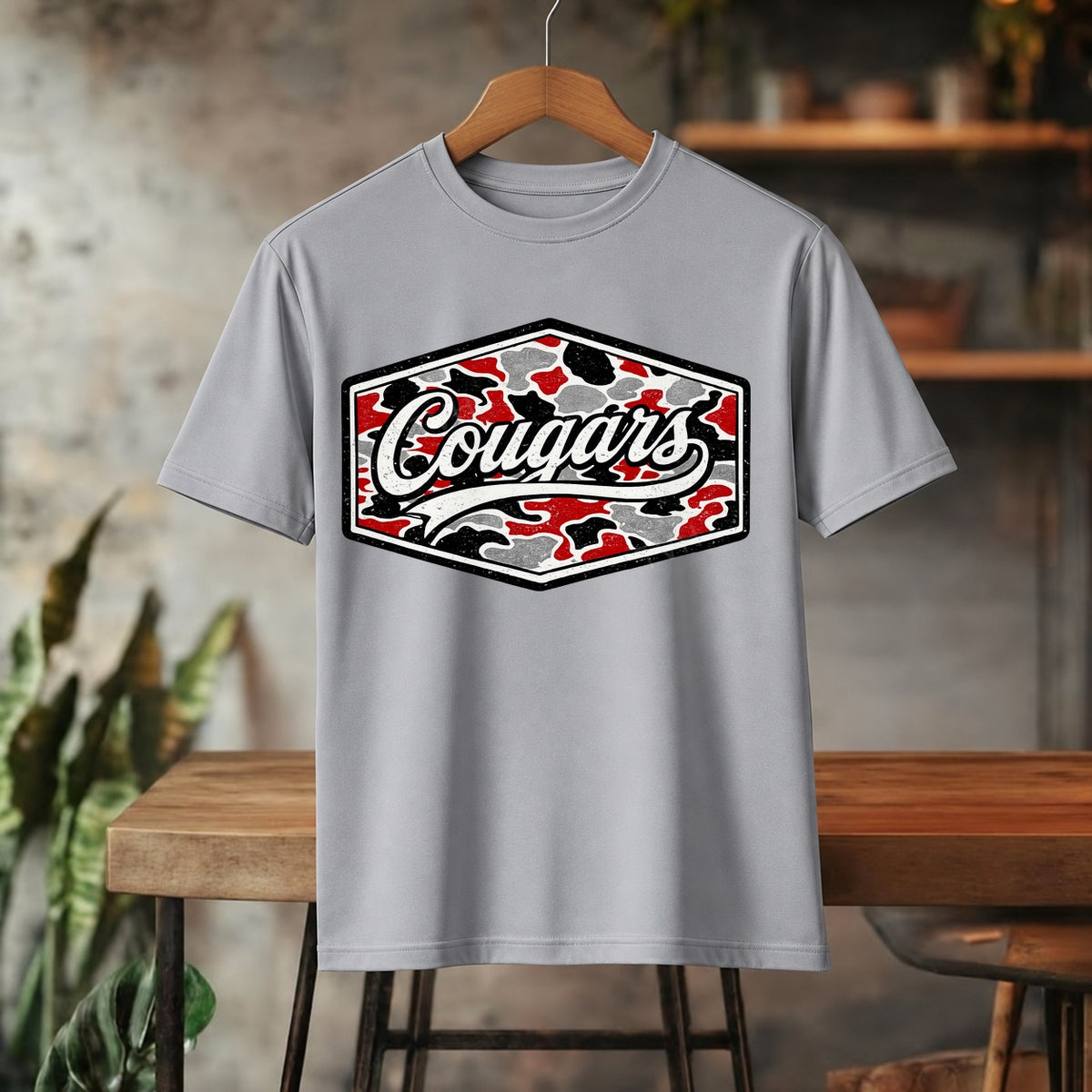 DTF PRINT - Football University of Houston Cougars Camo