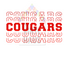 School Logos DTF- Cougars Stacked