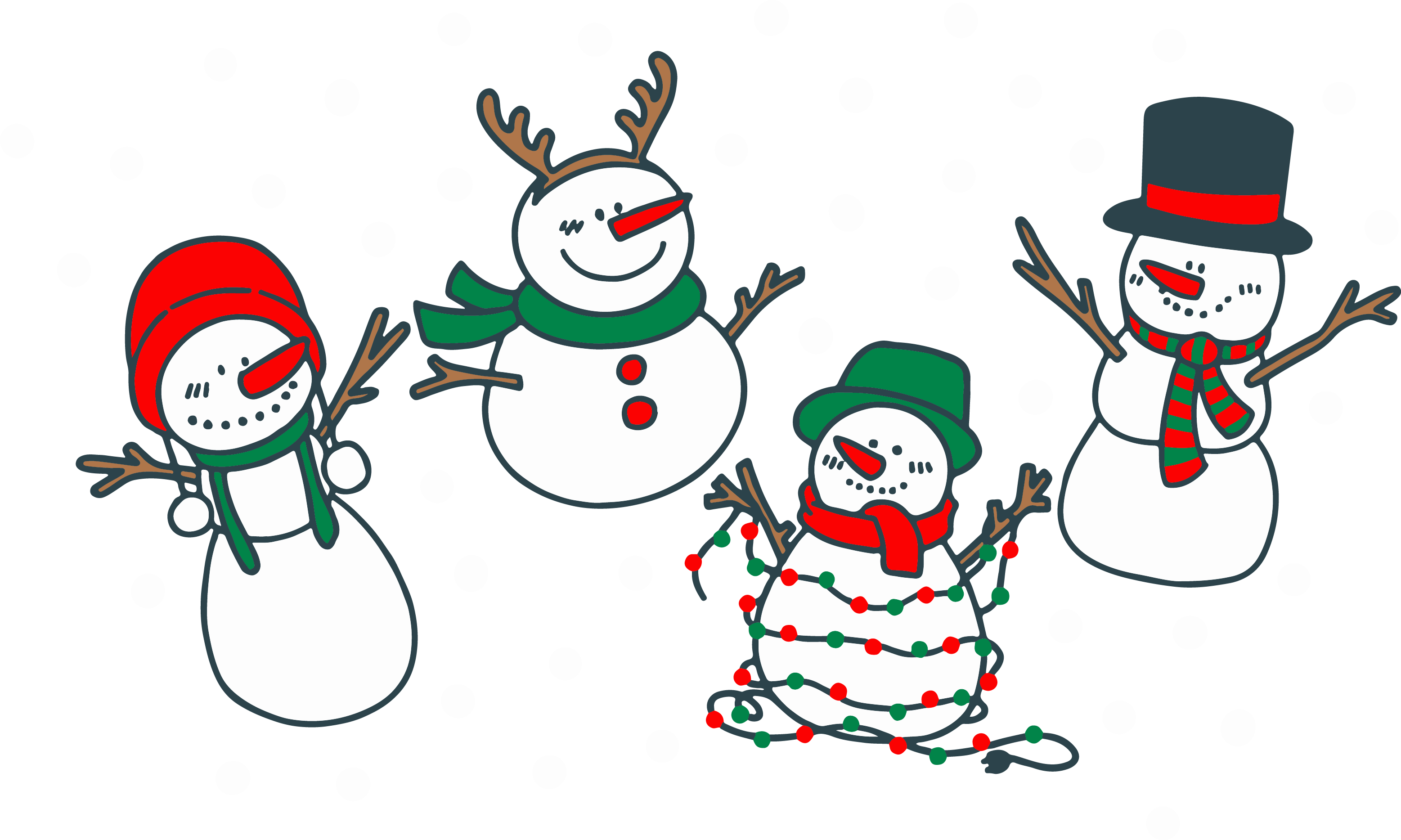 Venti Cold Cup 24 oz Vinyl Wrap - Cute Snowmen - The Vinyl Haus Main image