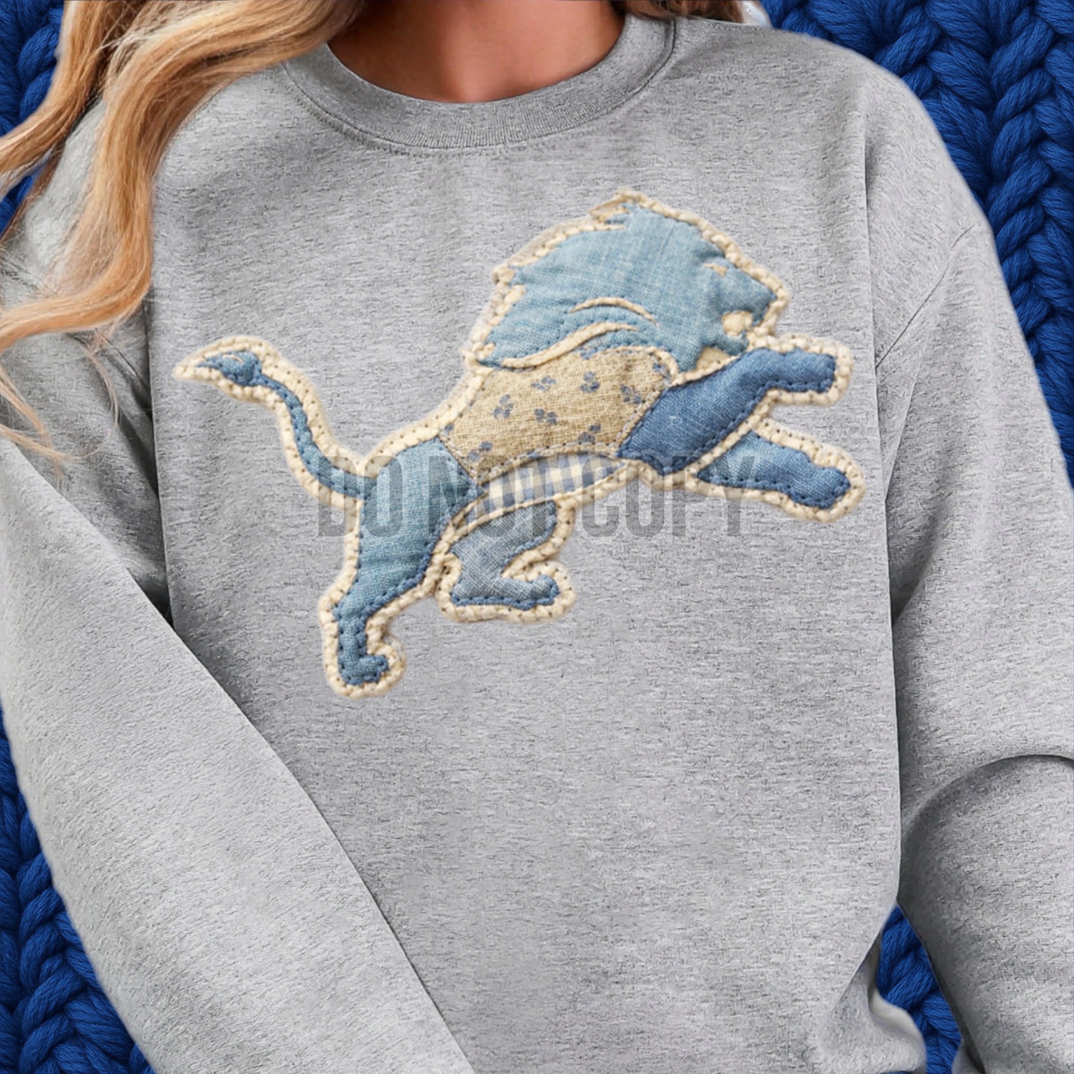 DTF Print Detroit Lions Quilted