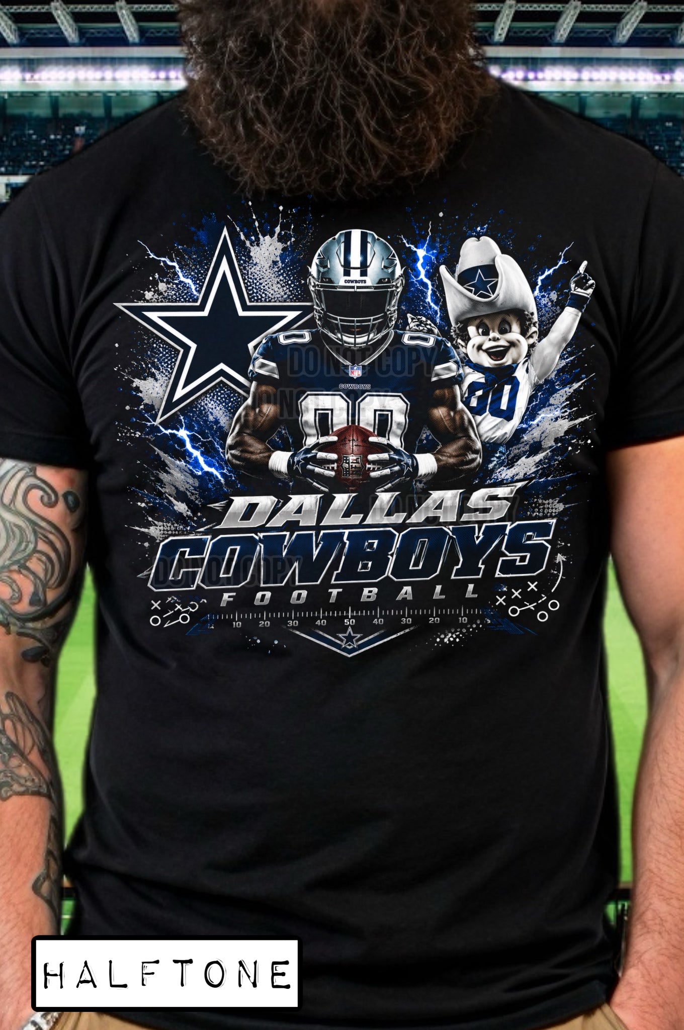 DTF PRINT Halftone Dallas Cowboys Main image