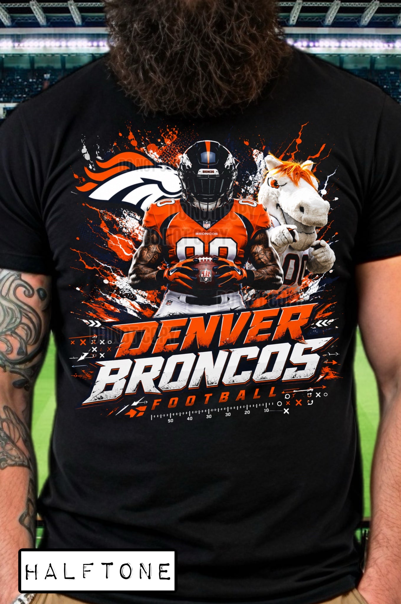 DTF PRINT Halftone Denver Broncos Main image