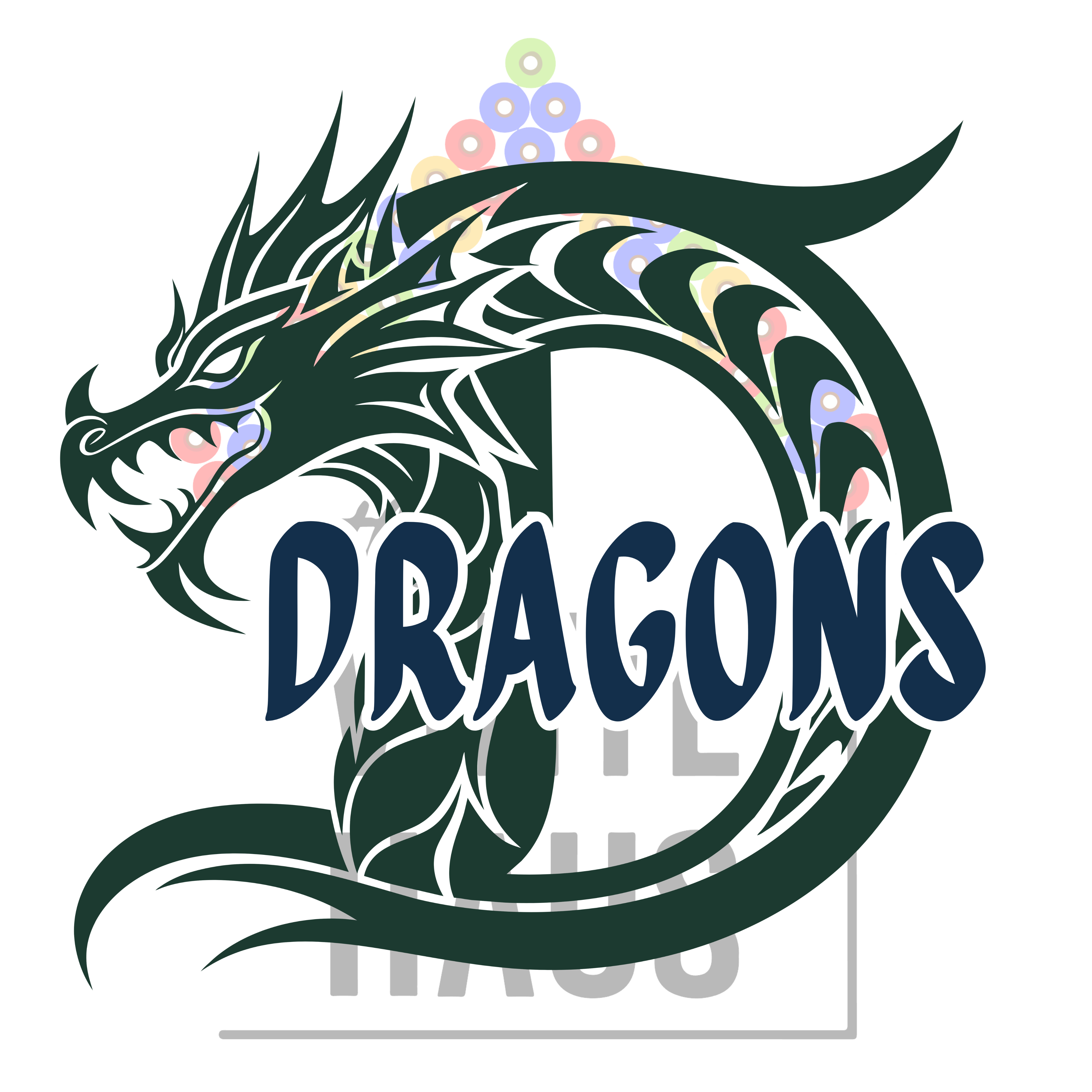 School Logos DTF- Dragons "Dragon D"