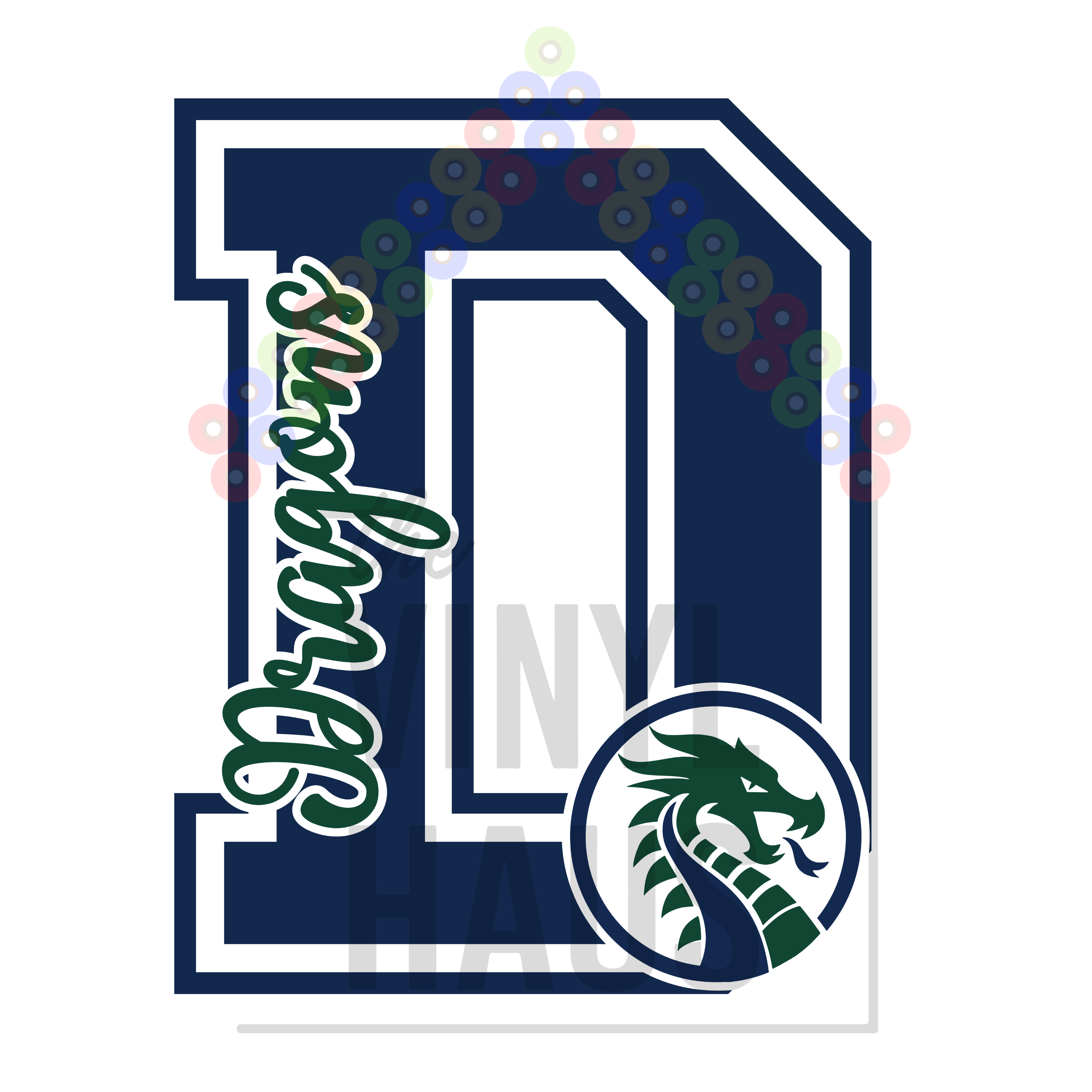School Logos DTF- Dragons Varsity