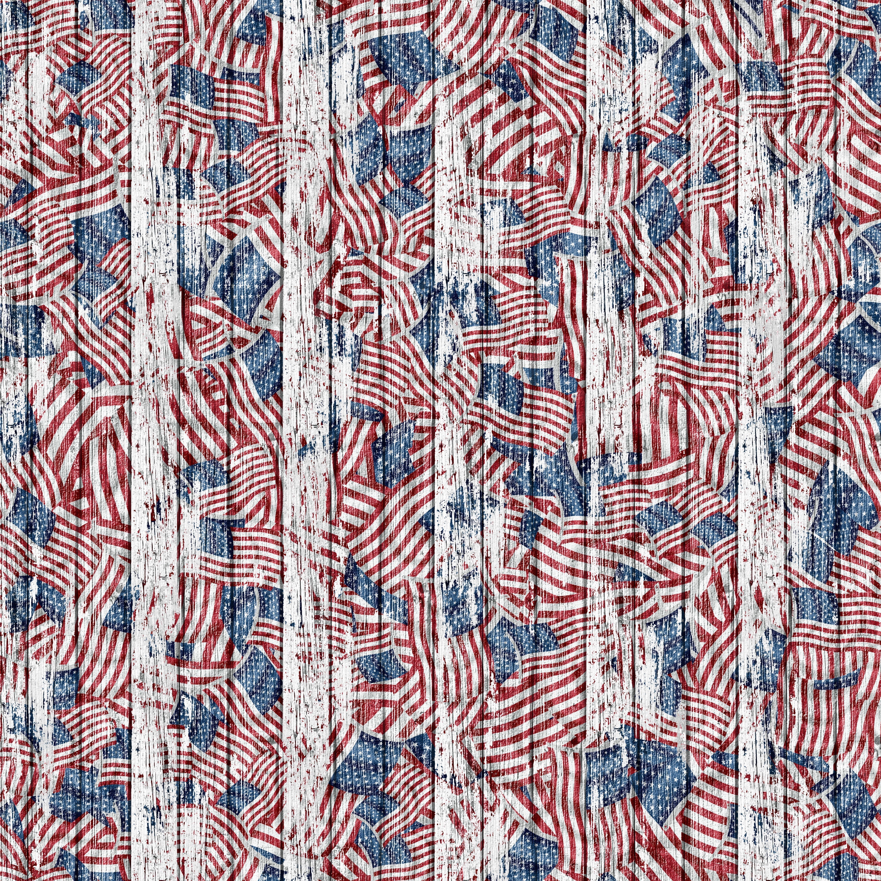 4th of July Flag Pattern Vinyl 12" x 12" - The Vinyl Haus Main image