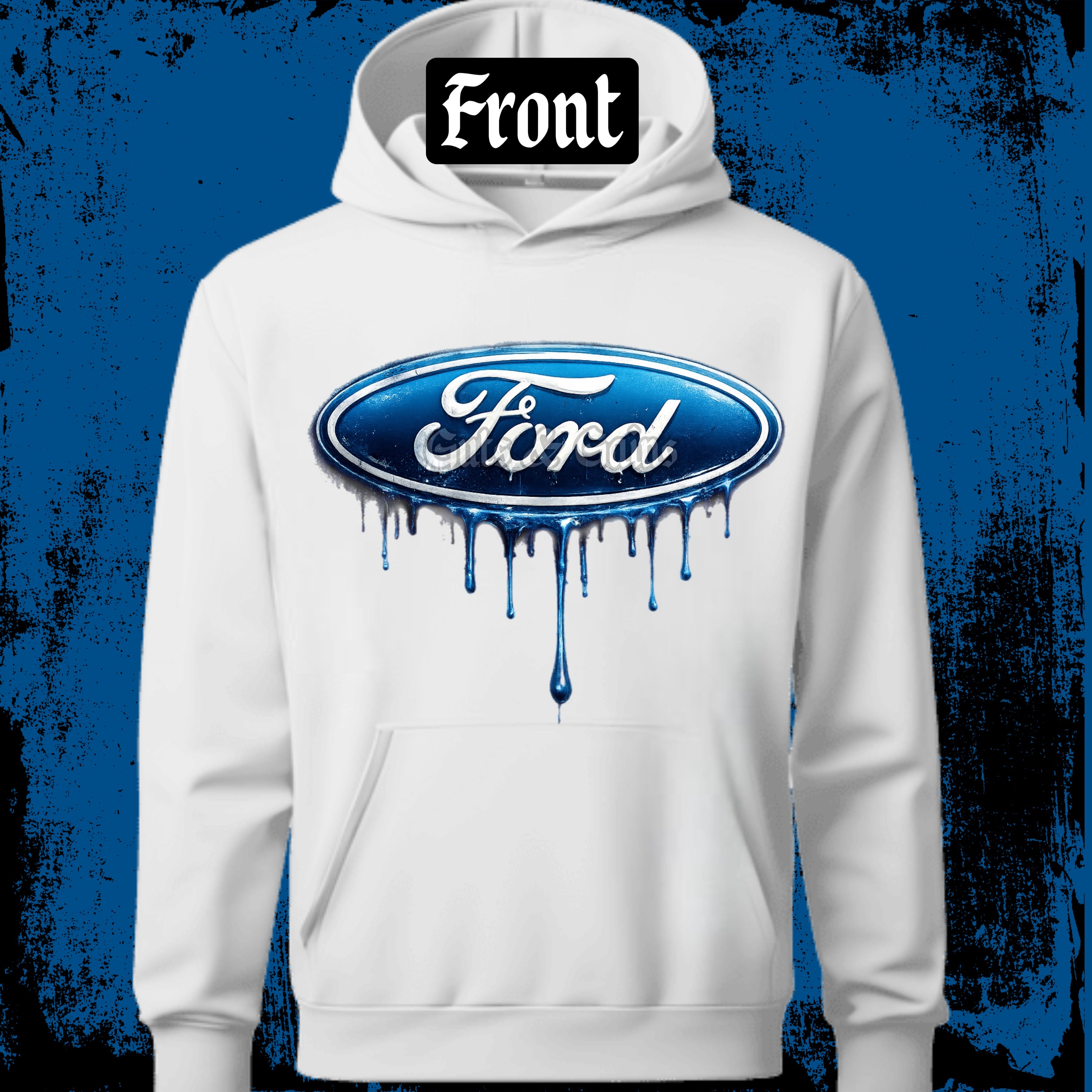 DTF PRINT - Ford Hooded Sweatshirt Dripping Main image
