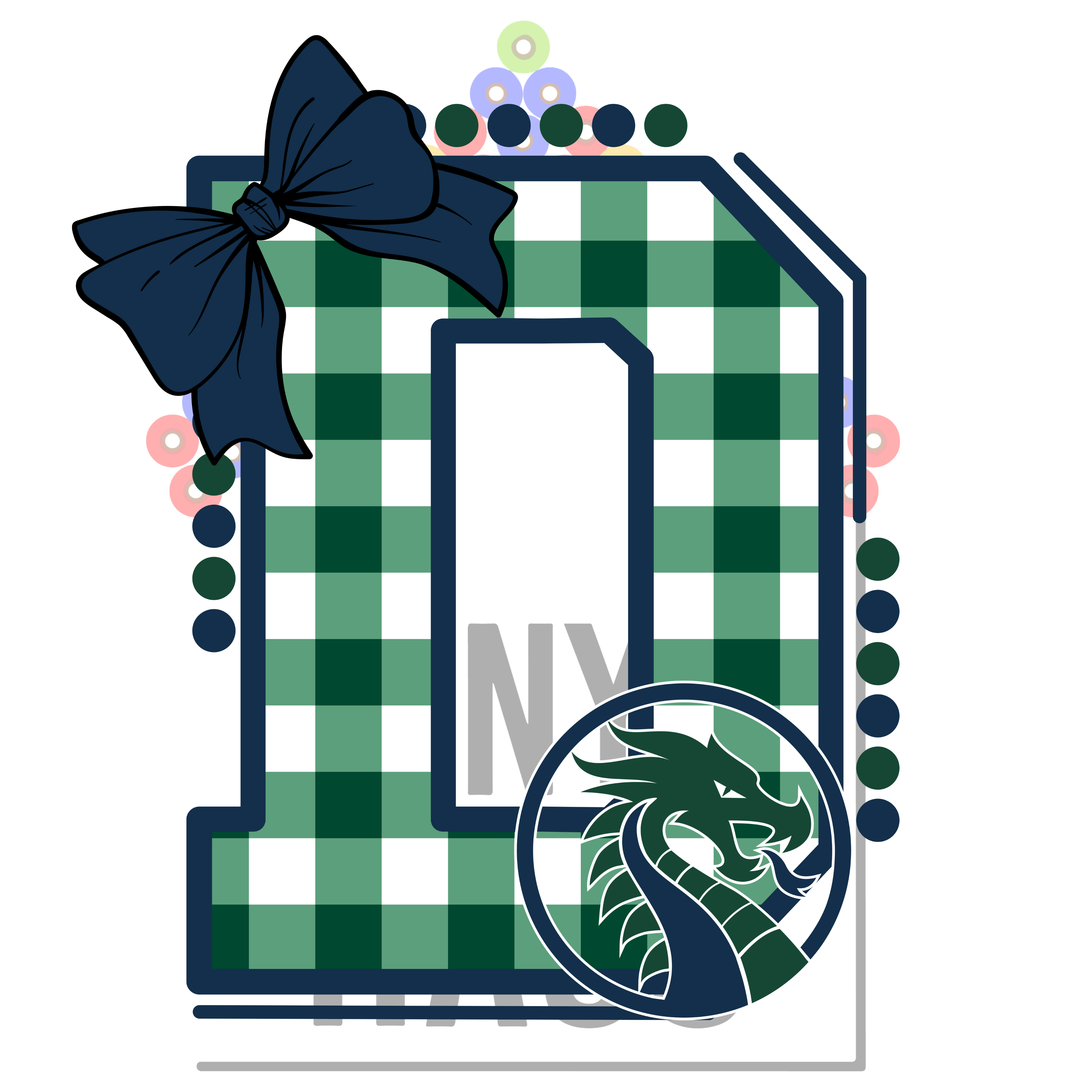 School Logos DTF- Dragons Gingham
