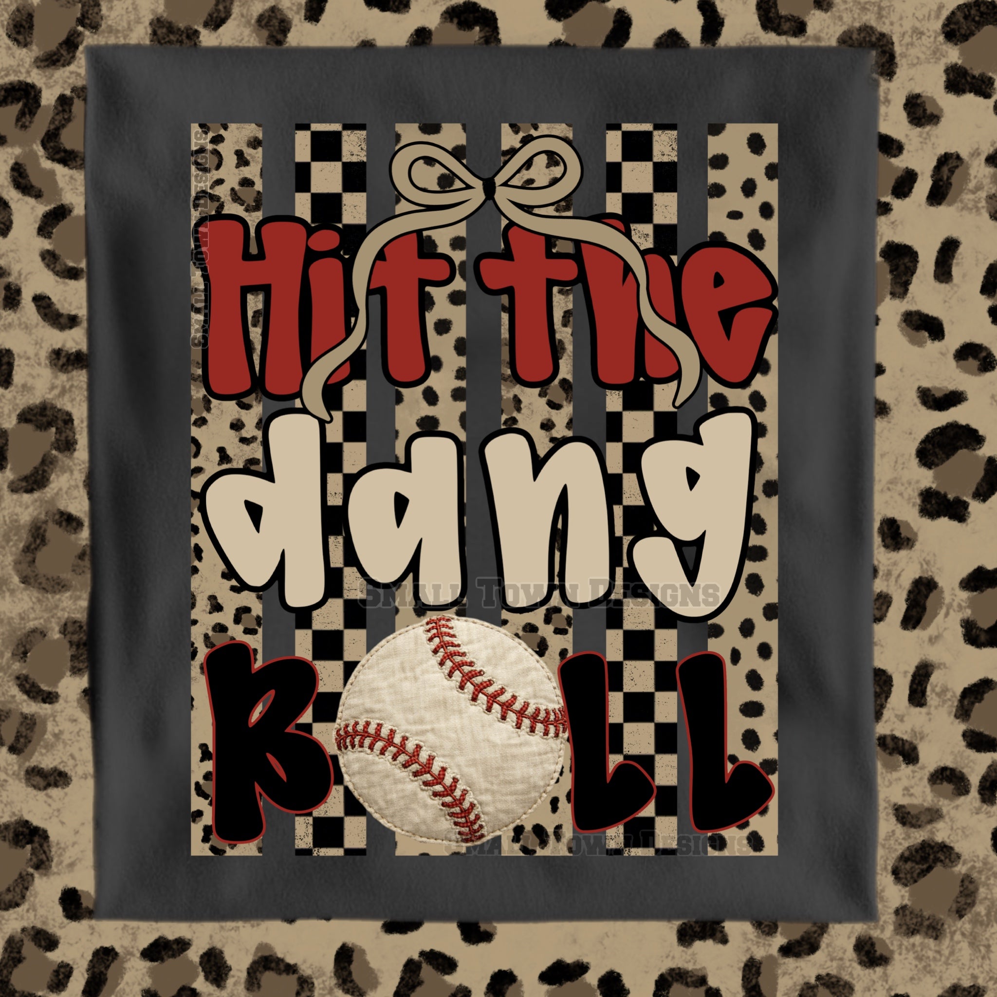 DTF PRINT Hit the Dang Ball Stripes