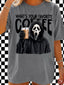 DTF PRINT - Halloween Ghost Face Coffee T-Shirt