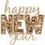 DTF Print-Happy New Year Faux Sequin