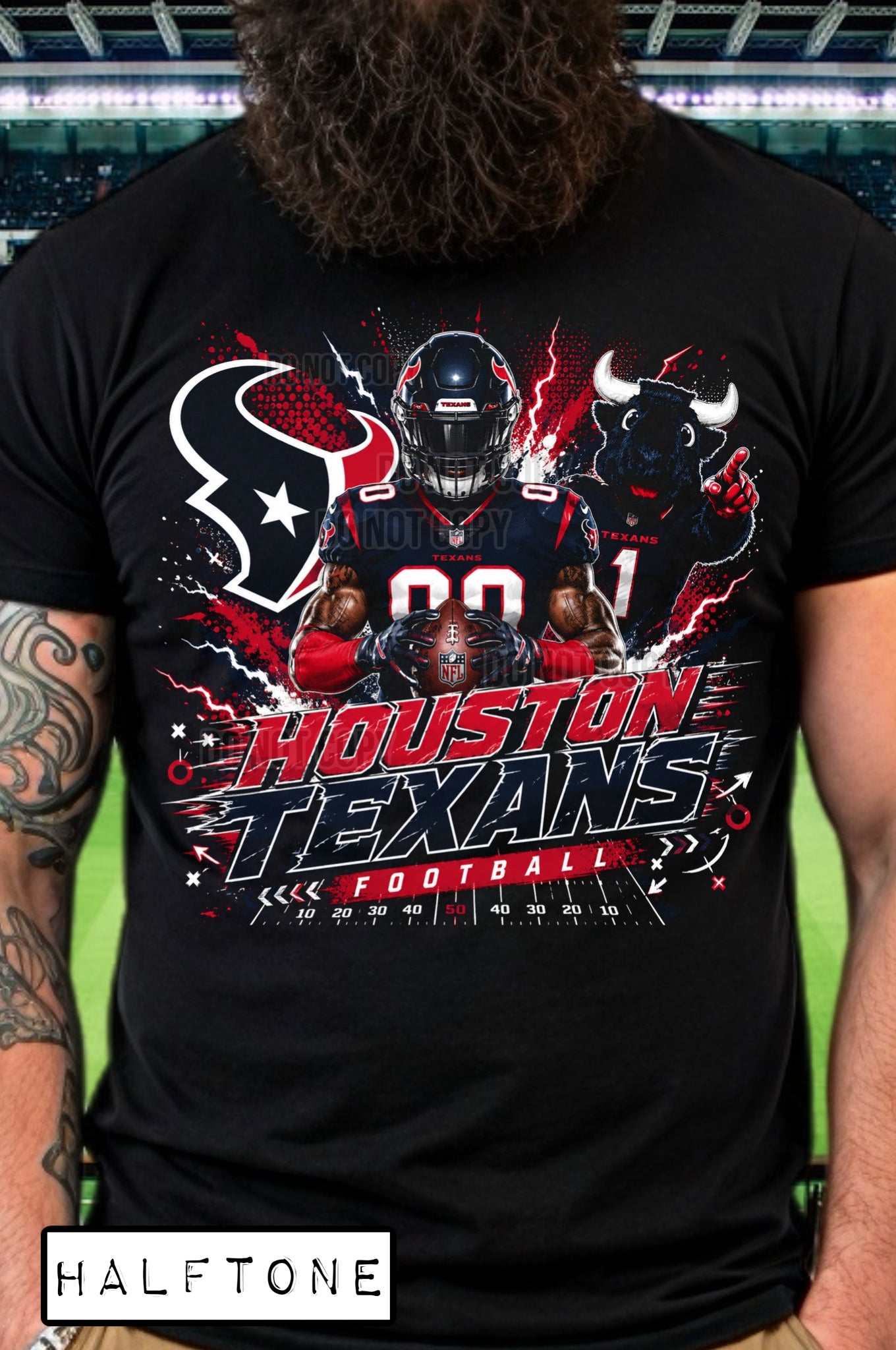 DTF PRINT Halftone Houston Texans Main image
