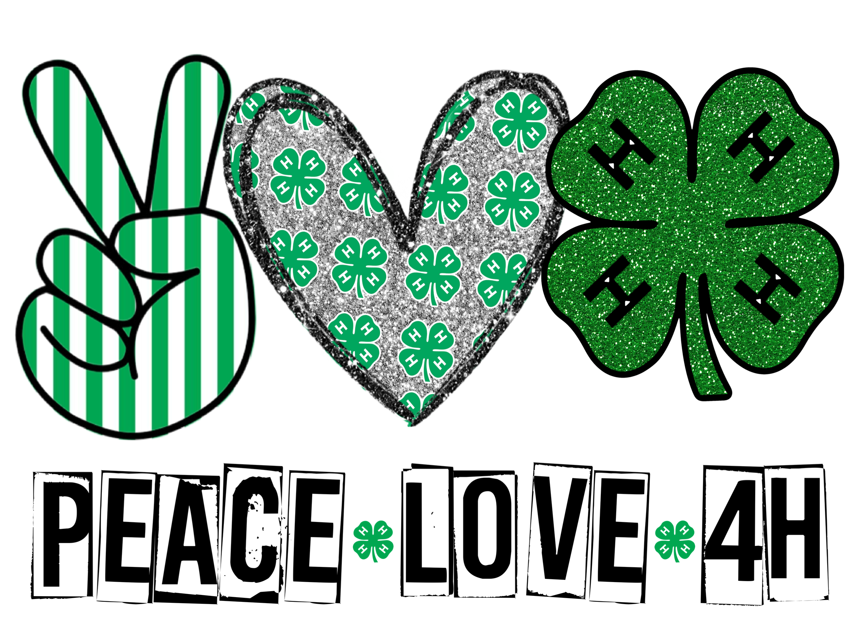 DTF Print-Peace love 4H Main image