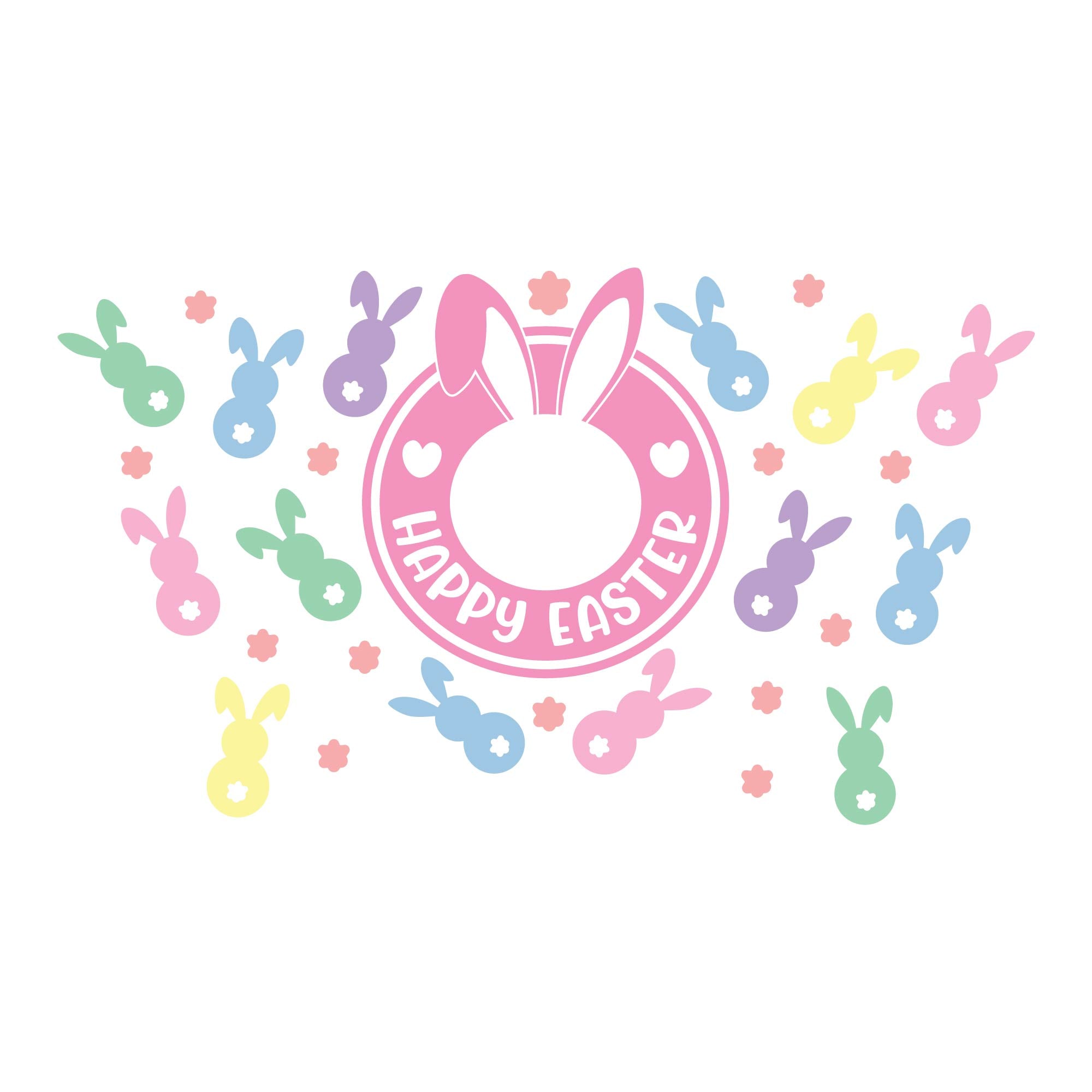 Venti Cold Cup 24 oz Vinyl Wrap - Happy Easter - The Vinyl Haus Main image