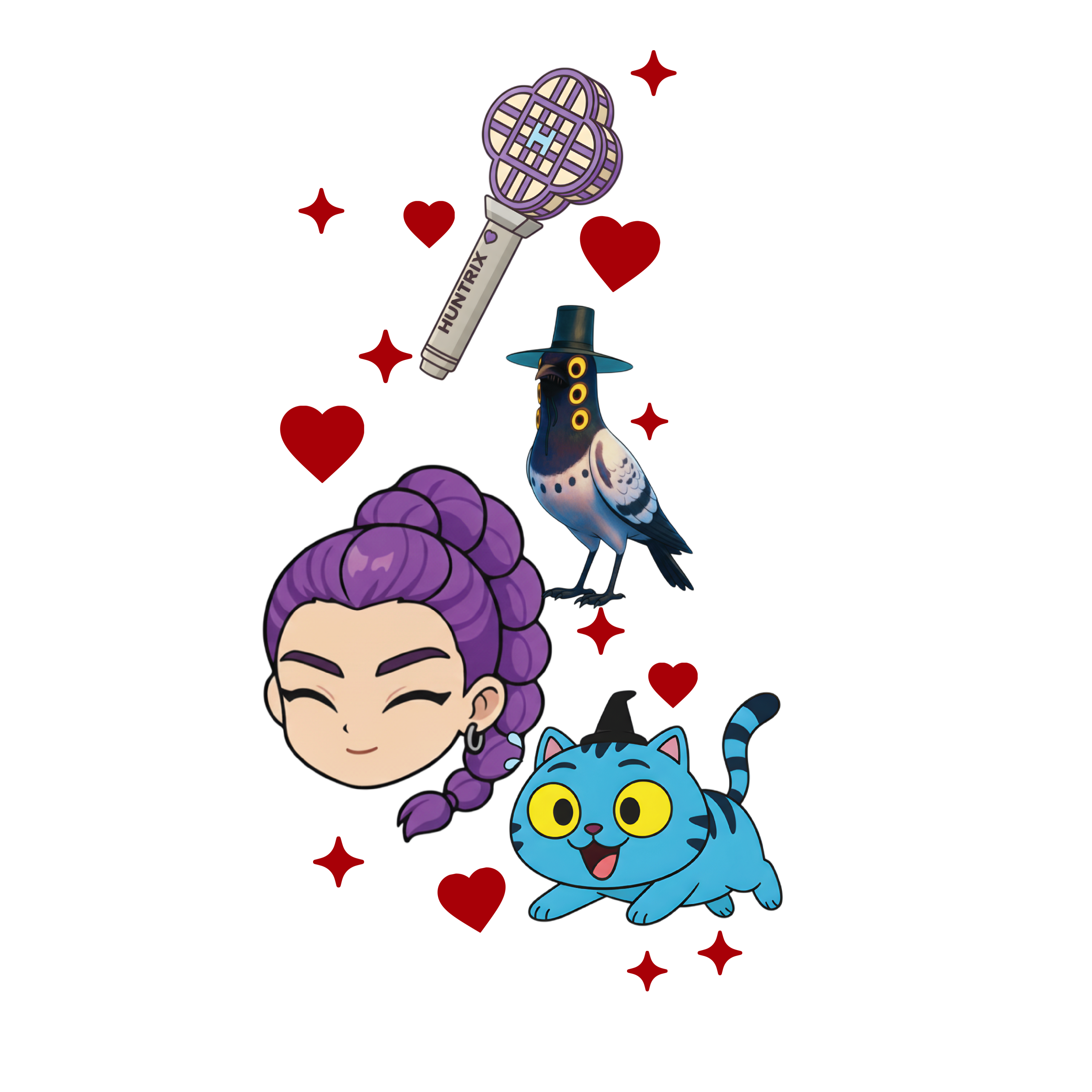 DTF Print-K-Pop Demon Hunter Valentine with sleeve design