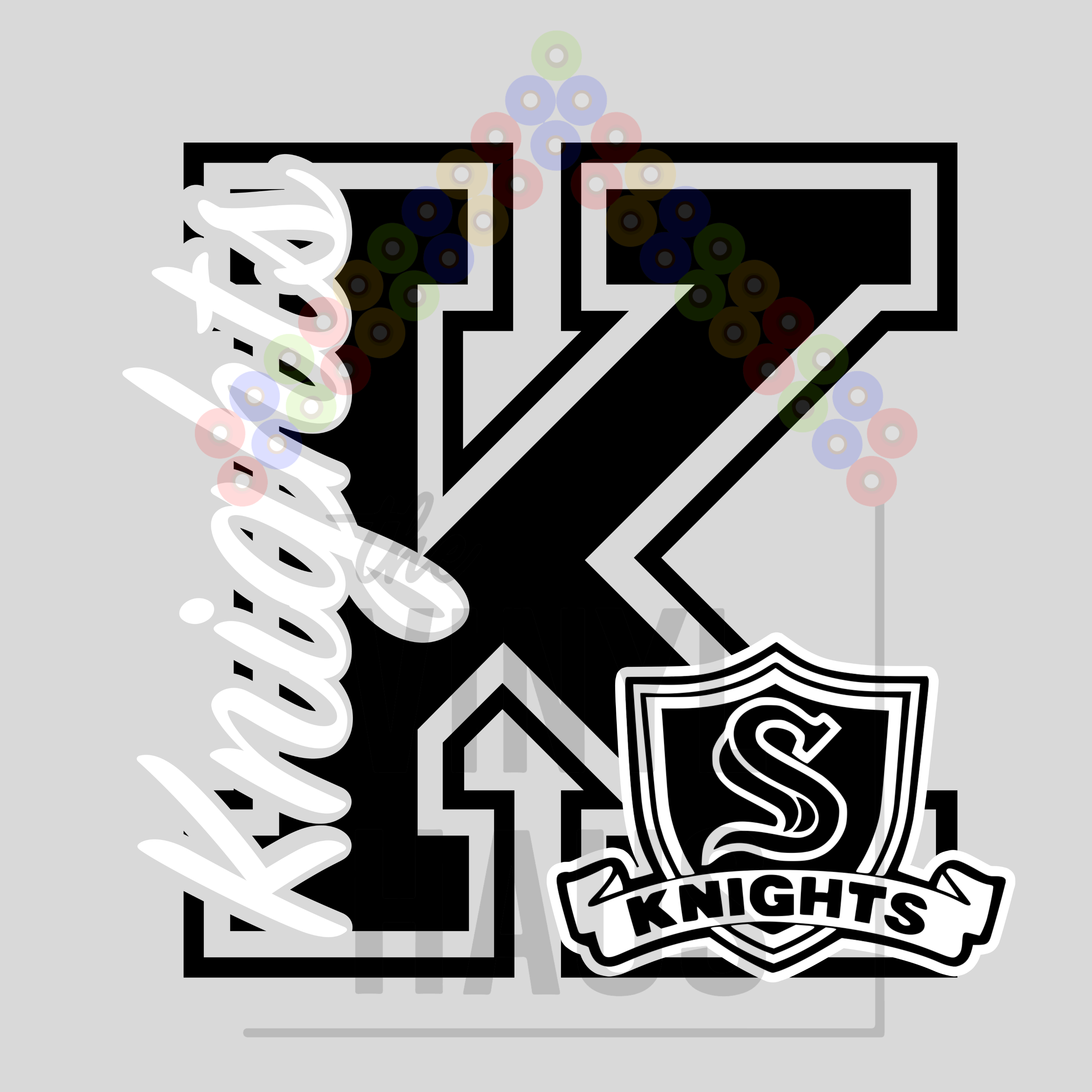 School Logos DTF- Knights Varsity
