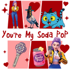 DTF Print-K-Pop Demon Hunter Valentine with sleeve design