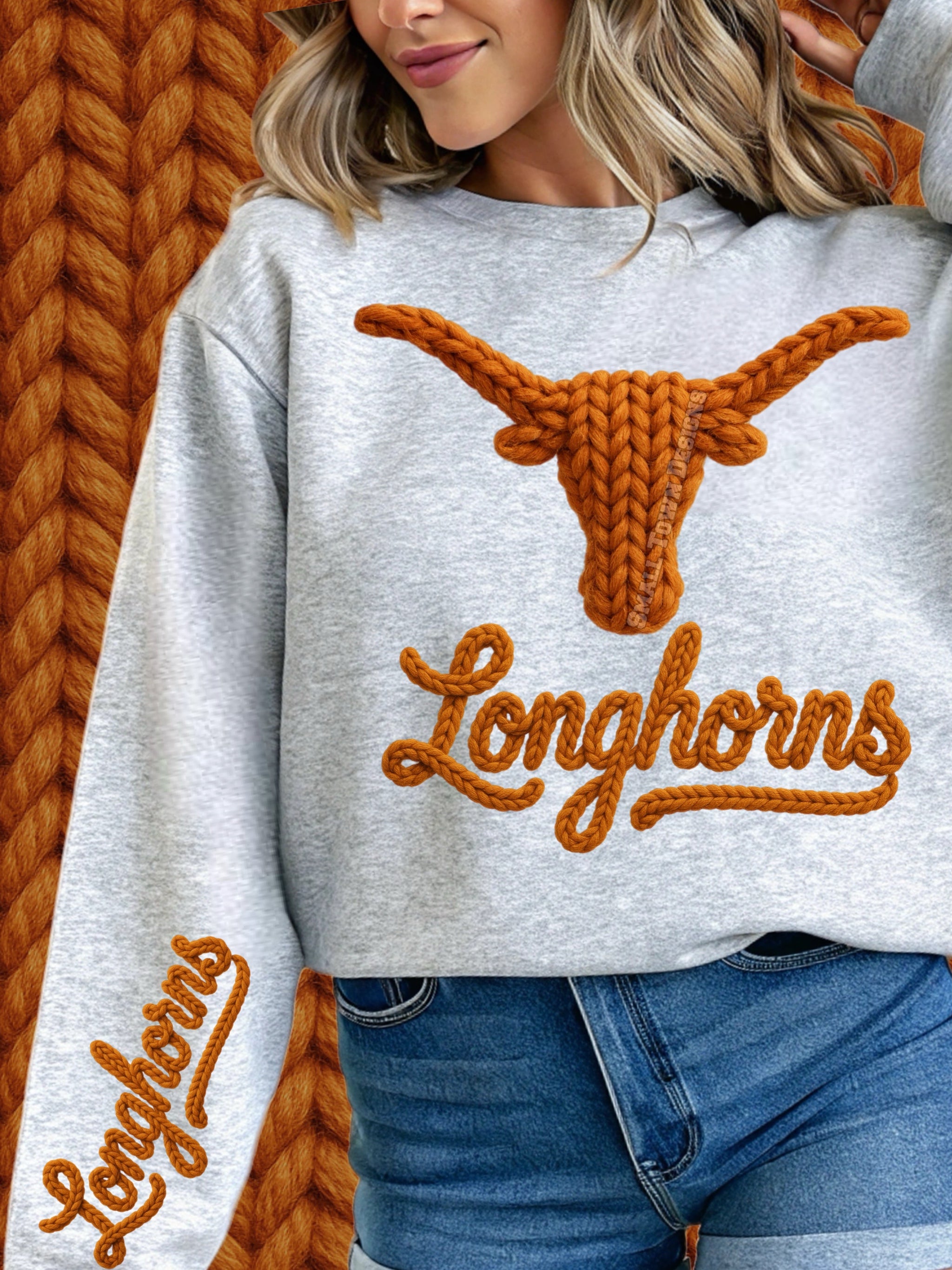 DTF Print Longhorn Yarn UT