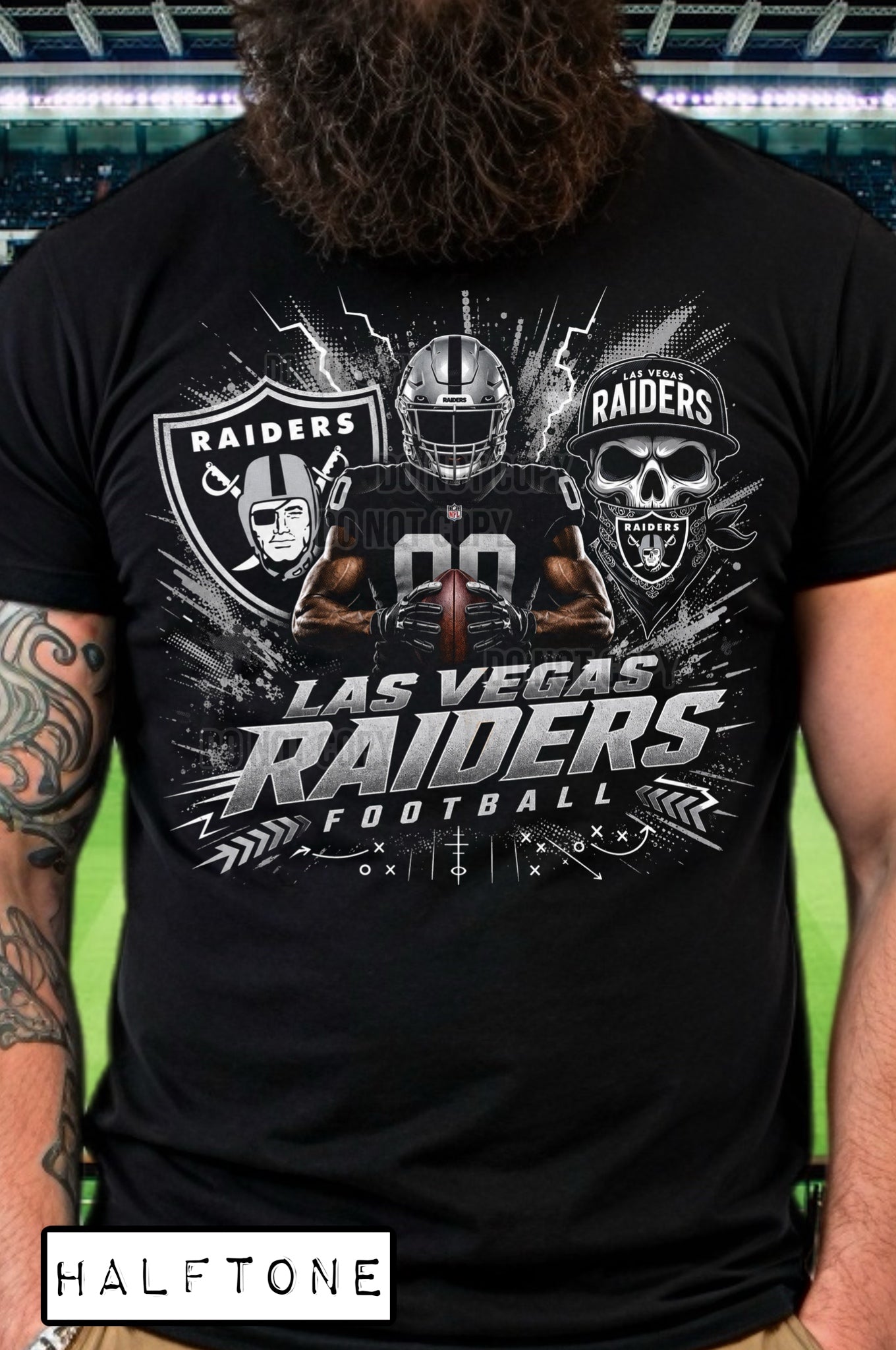 DTF PRINT Halftone Las Vegas Raiders Main image