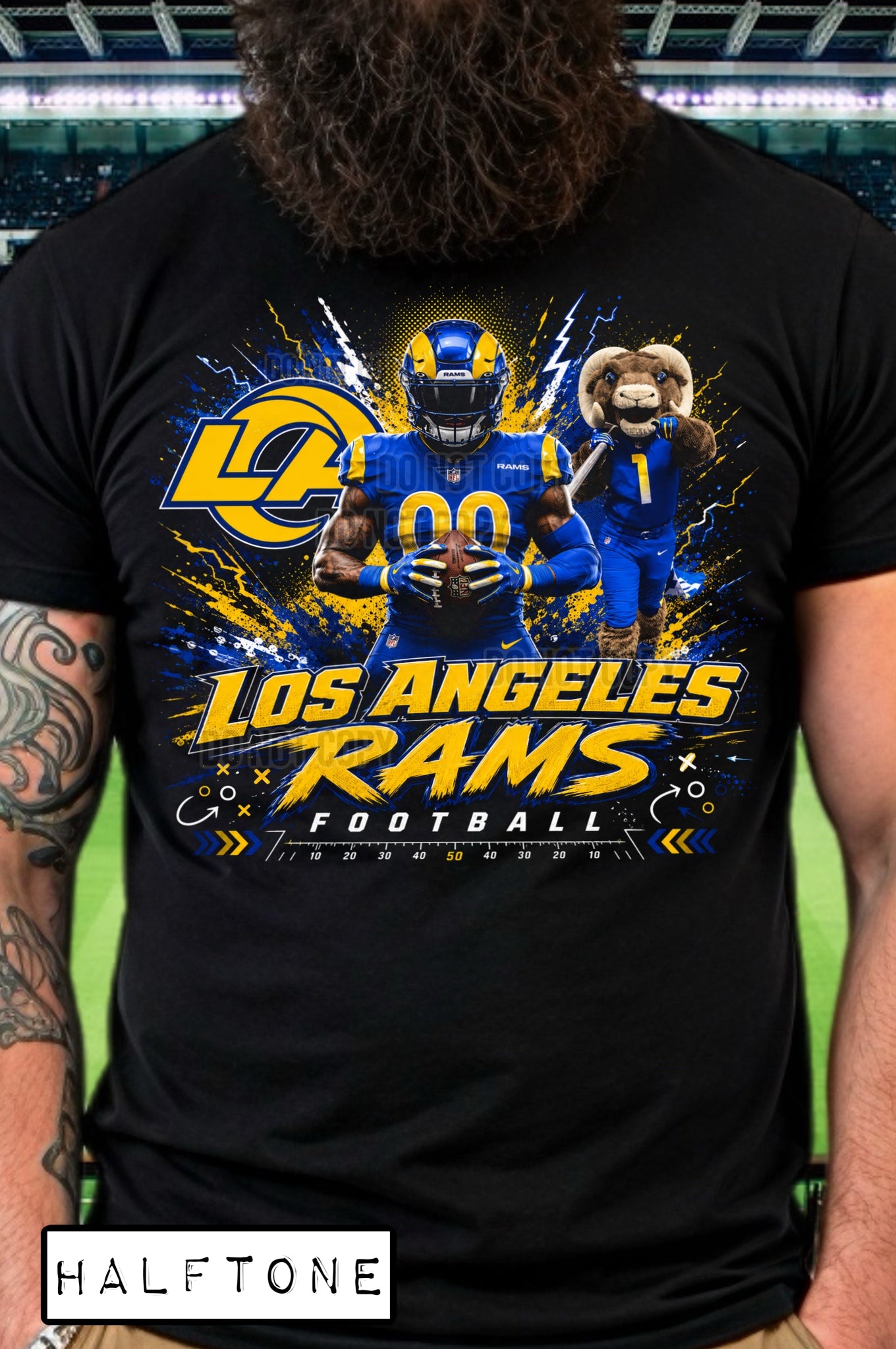 DTF PRINT Halftone Las Angeles Rams Main image