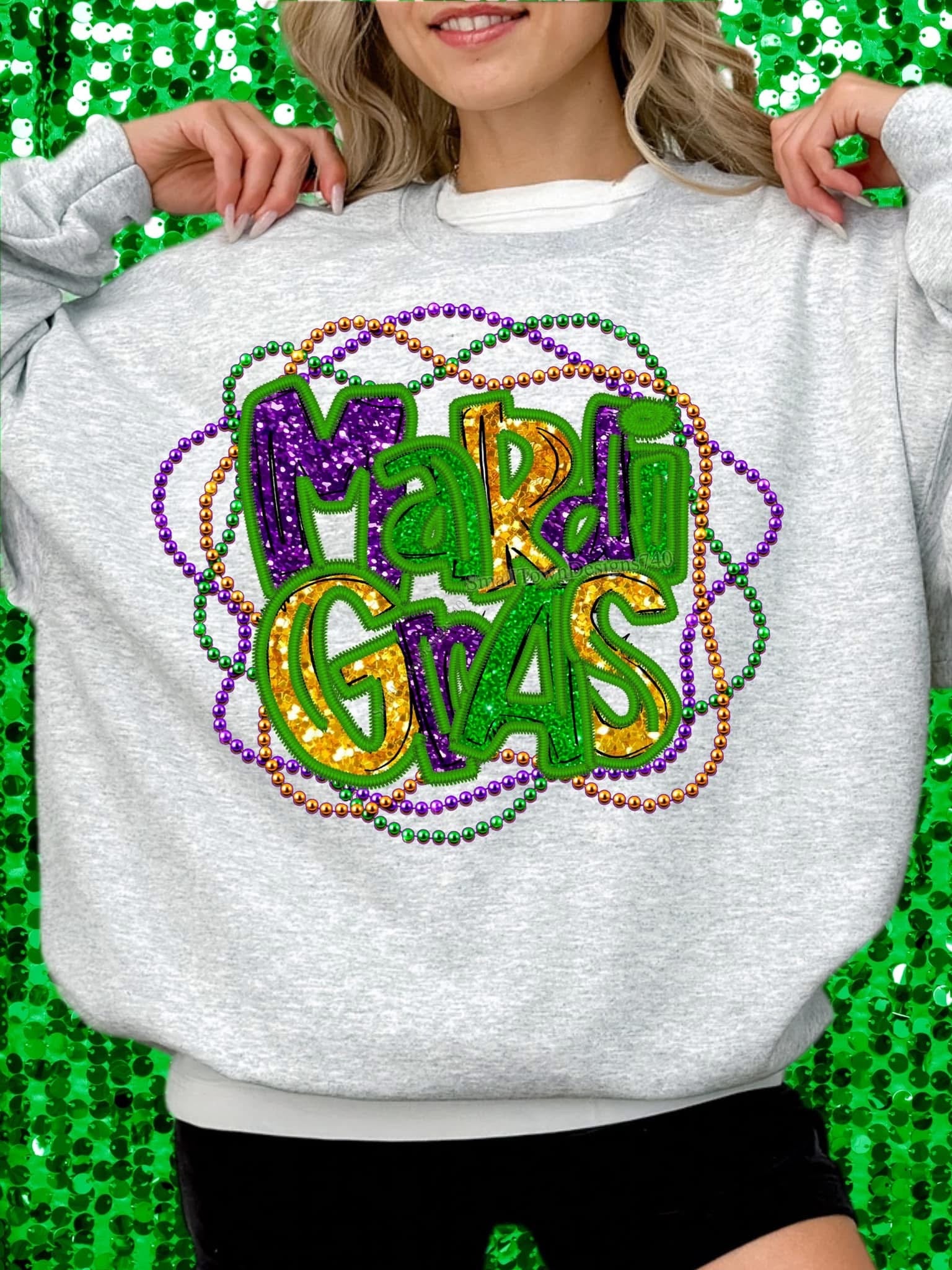DTF Print Mardi Gras Beads