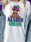 DTF Print Mardi Gras Highland Cow