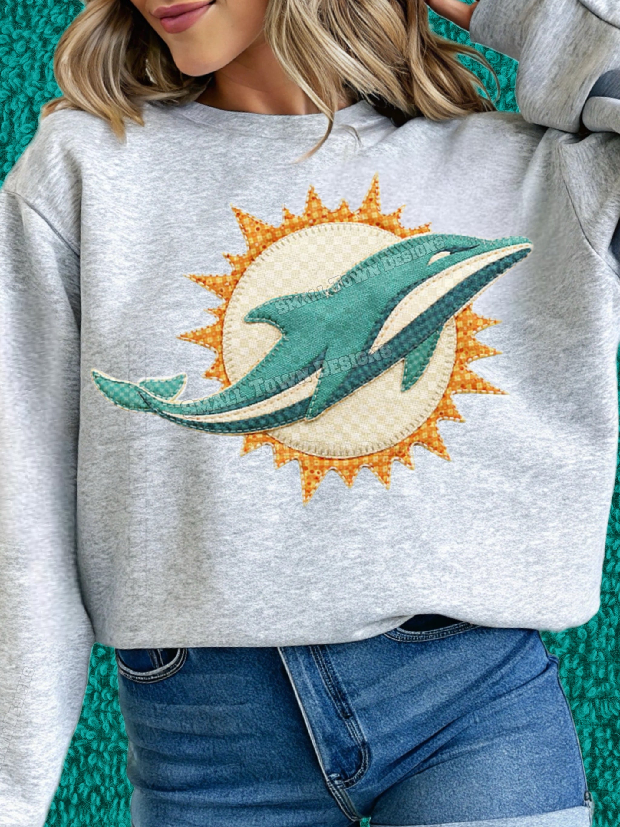 DTF Print Miami Dolphins Quilted