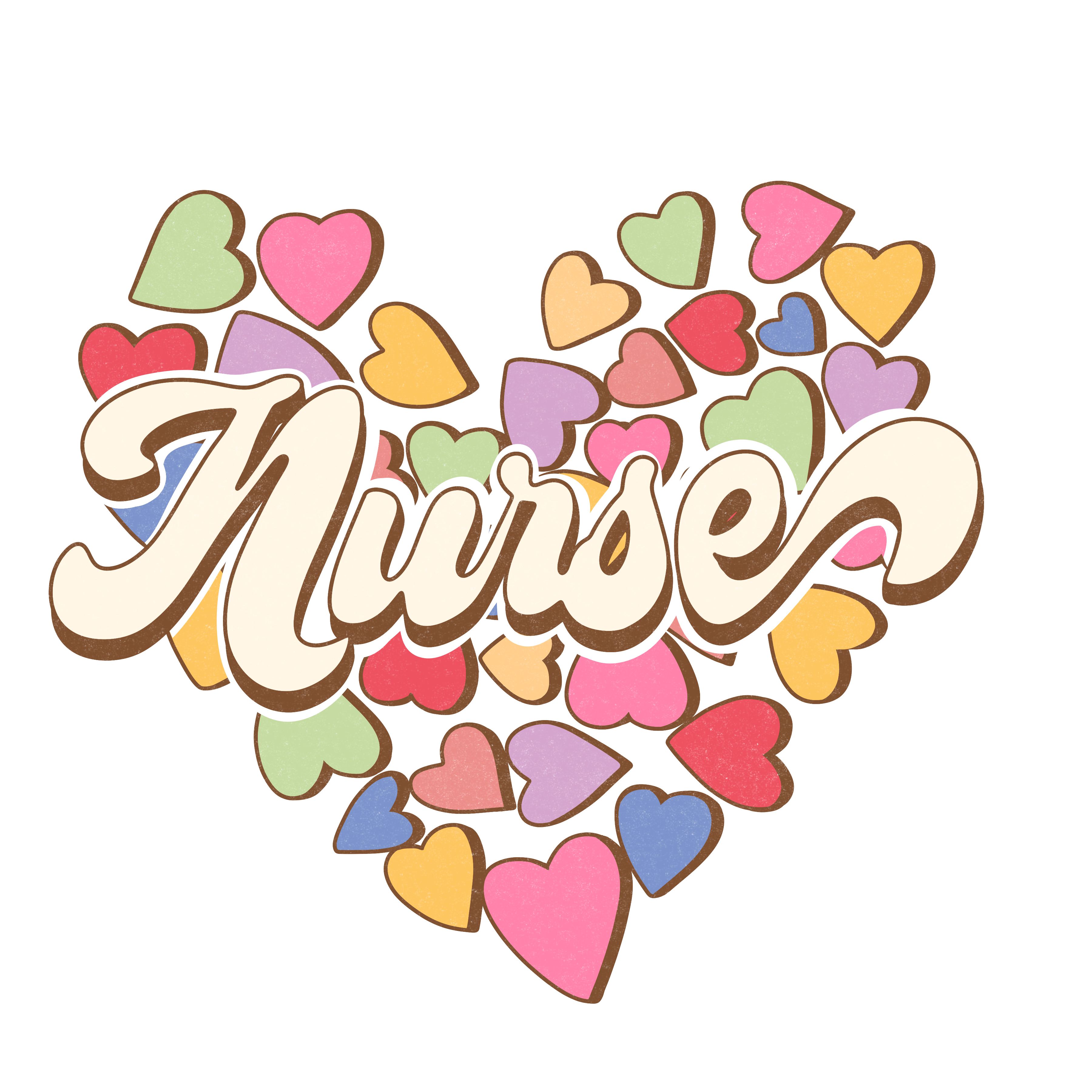 HTV Prints - Nurse Hearts - The Vinyl Haus Main image