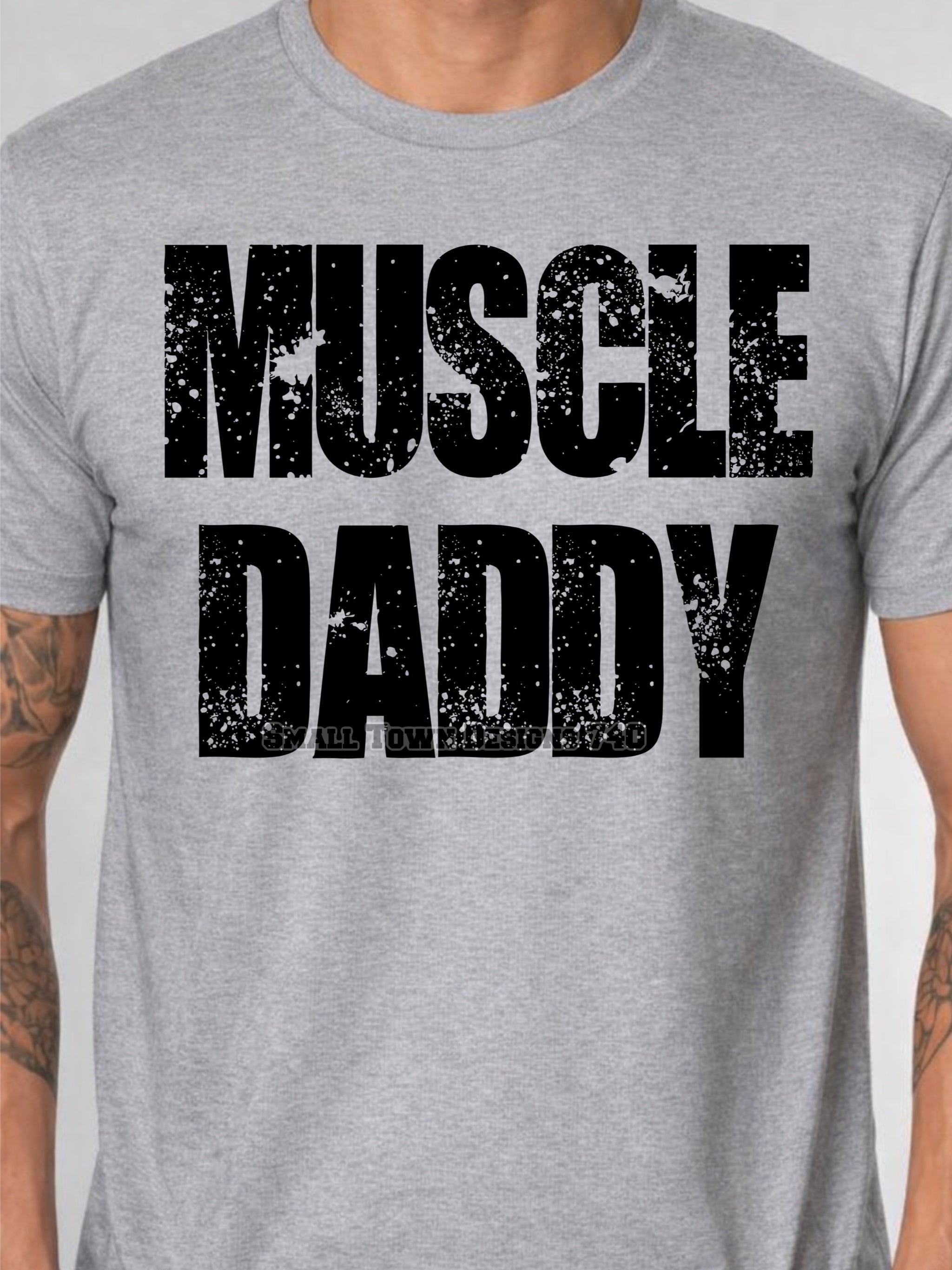 DTF Print Muscle Daddy, distressed Main image